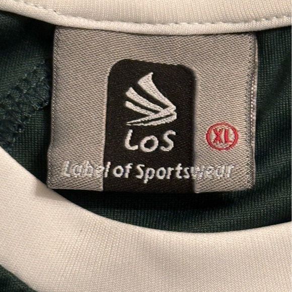 Label Of SPORTSWEAR Green White Mens Athletic Performance T Shirt XL - Picture 10 of 13